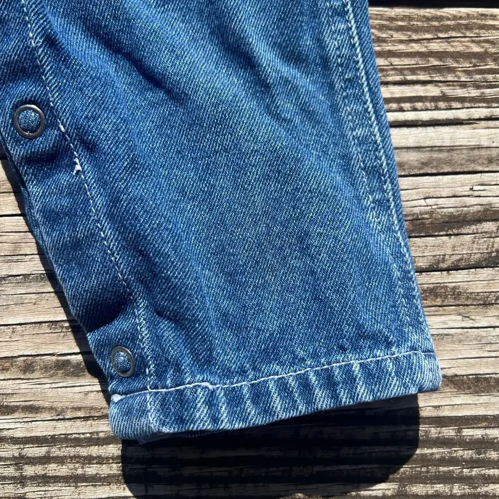 Vintage 90s Carters John Lennon Denim Overalls 9M Unisex Baby Carpenter Cotton